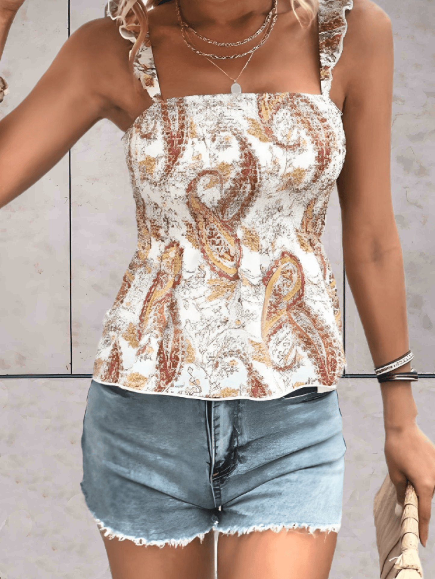 Damen Top Mit Rüschenärmeln | Sommer