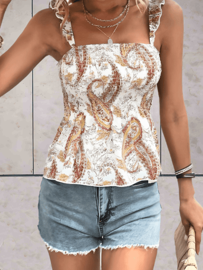 Damen Top Mit Rüschenärmeln | Sommer