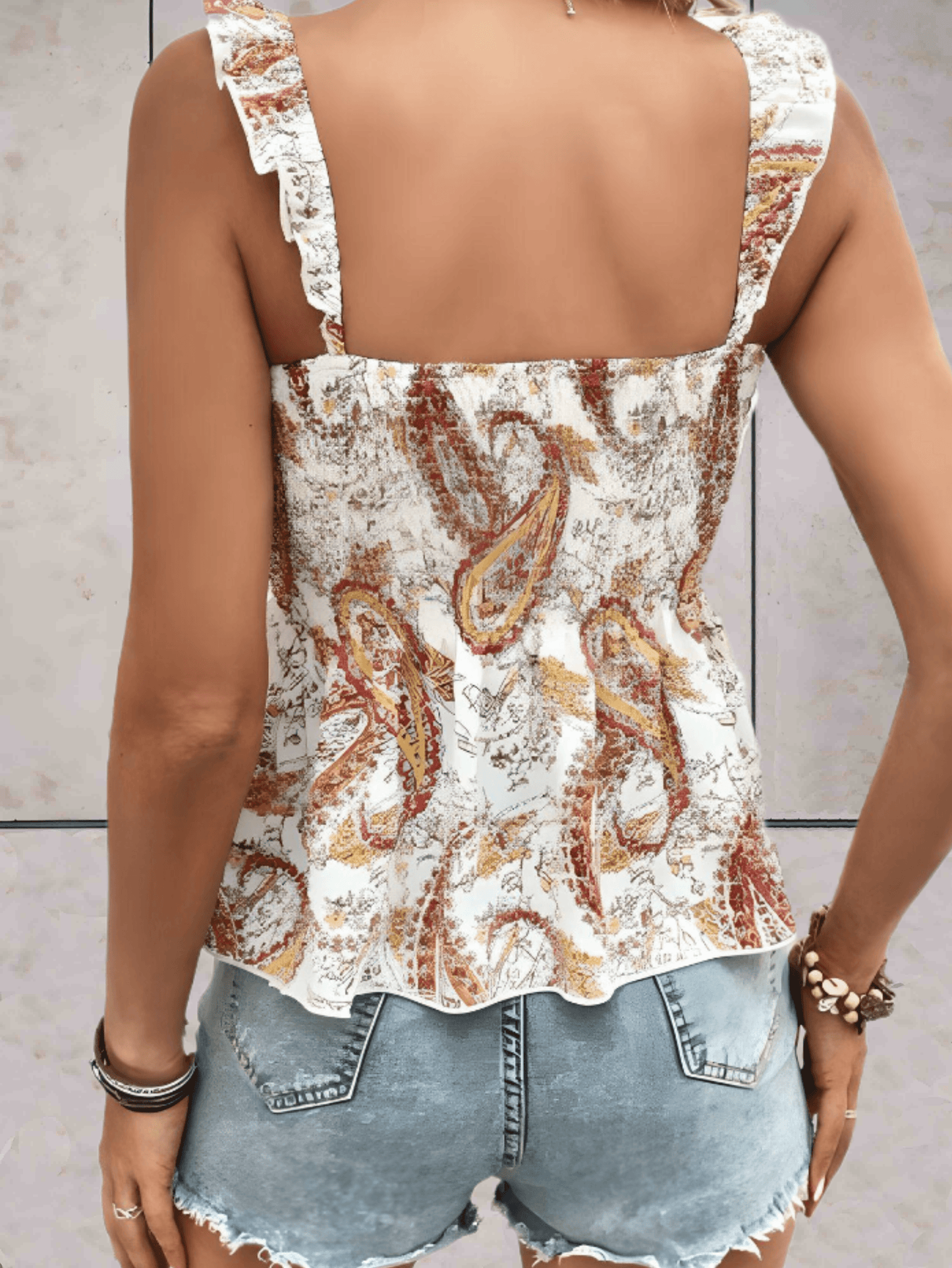 Damen Top Mit Rüschenärmeln | Sommer