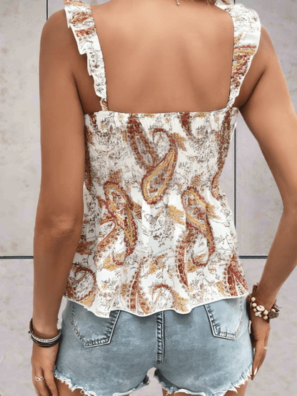 Damen Top Mit Rüschenärmeln | Sommer