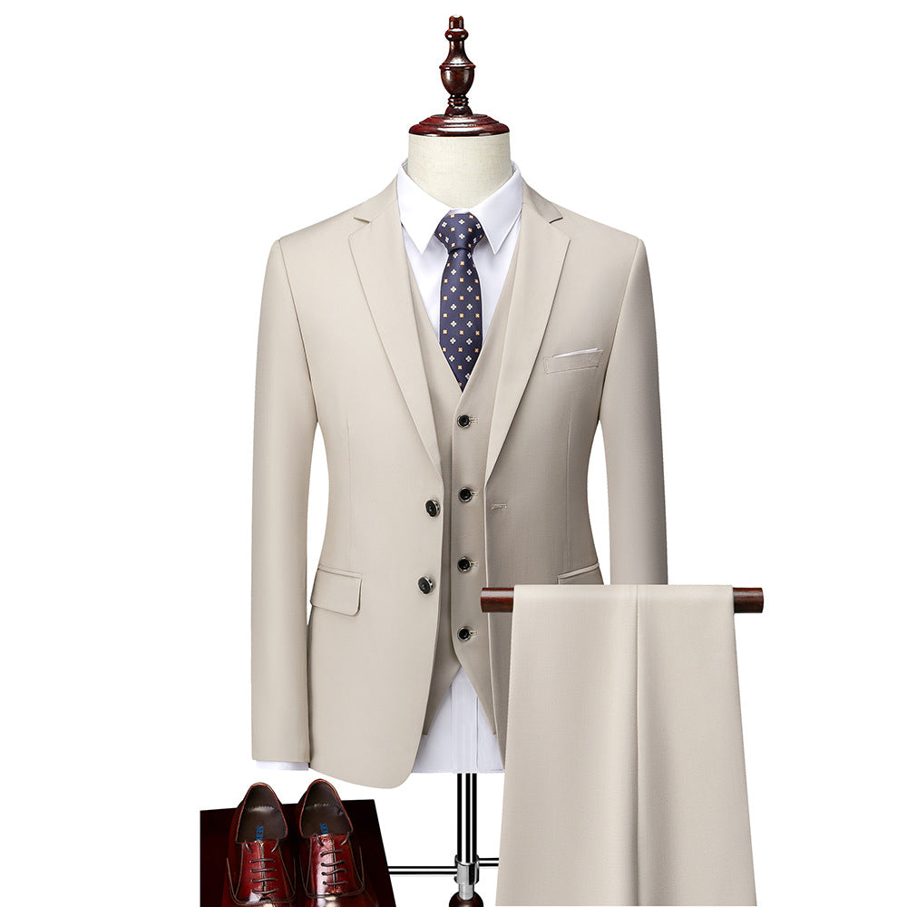 Herren Moderner 3-teiliger Hochzeitsgast-Anzug Set | Schlanke Passform