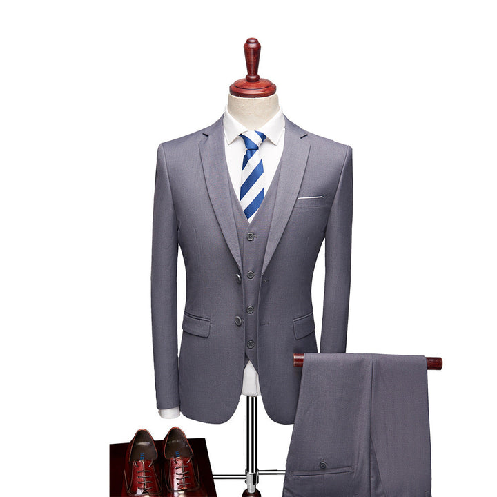 Herren Moderner 3-teiliger Hochzeitsgast-Anzug Set | Schlanke Passform