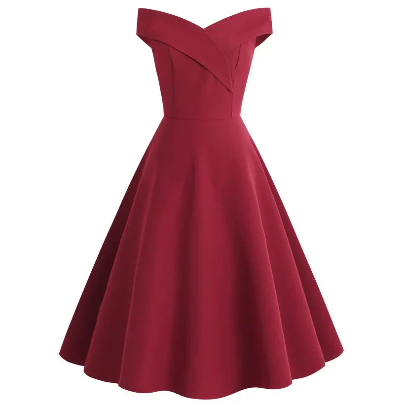Schulterfreies Ballkleid Für Damen | Midi