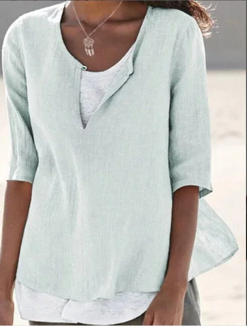 Damen Bluse im Freizeitstil | 3/4 Ärmel