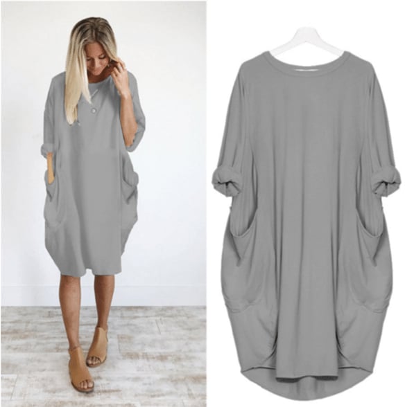 Bequemes Sommerkleid Für Damen Mit Lockerer Passform | Midi