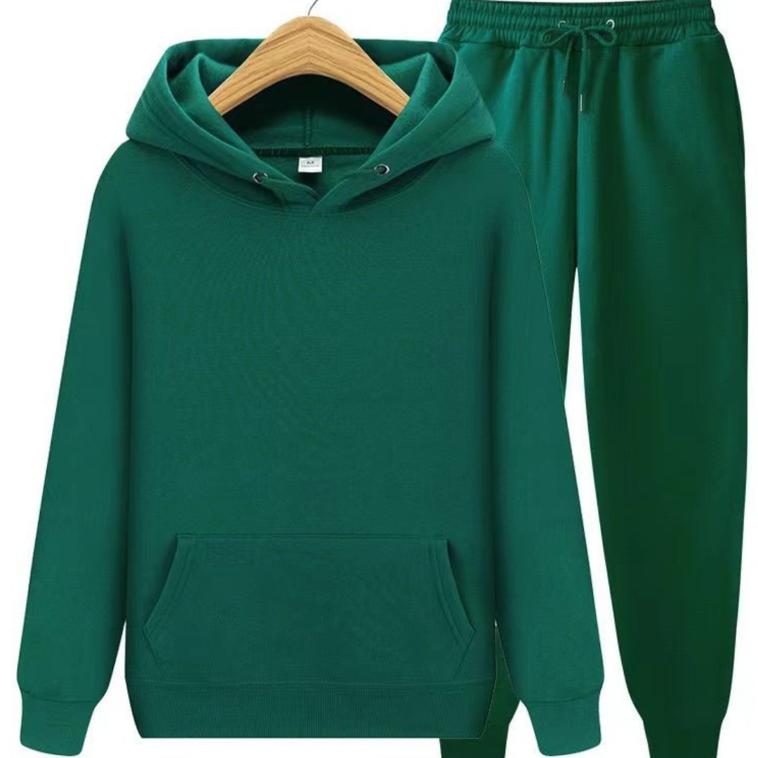 Herren Kapuzenpullover und Jogginghose Set | Lockere Passform