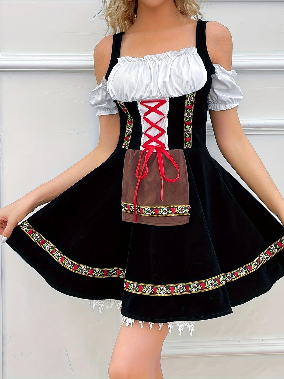 Damen Elegante Mehrfarbig Oktoberfest Kostüm