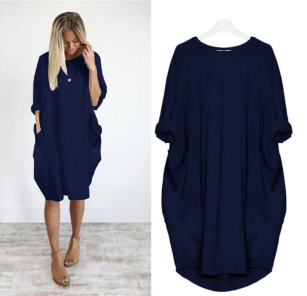 Bequemes Sommerkleid Für Damen Mit Lockerer Passform | Midi