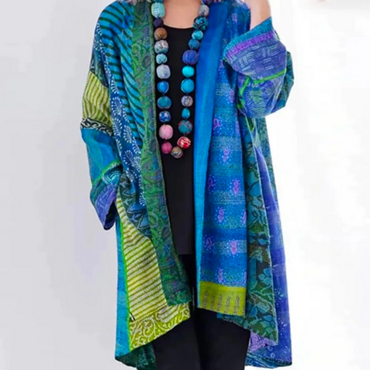 Damen Buntes Strickjacke | Lange