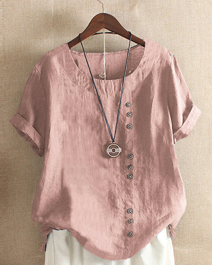 Leichte Sommerbluse für Damen | Kurzarm