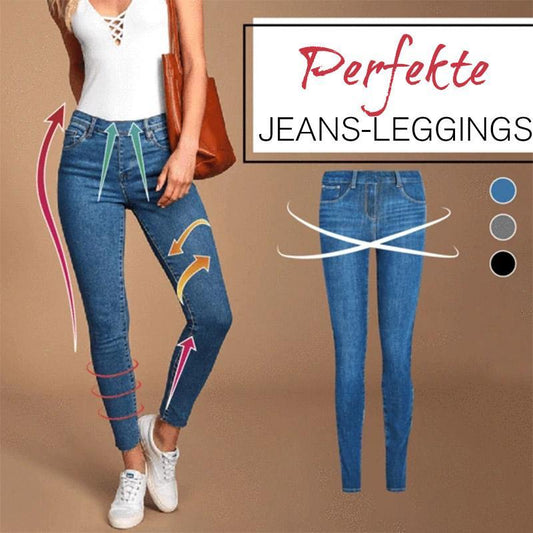 SchlankFit | Damen figurformende Jeans-Leggings | Grau