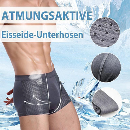KühlKomfort | Herren atmungsaktive Eisseide-Unterhose | Schwarz