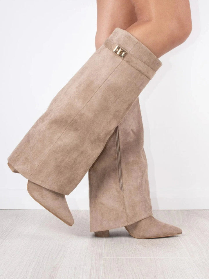 Kniehoch Winterstiefel Damen | Breite Ausbuchtung