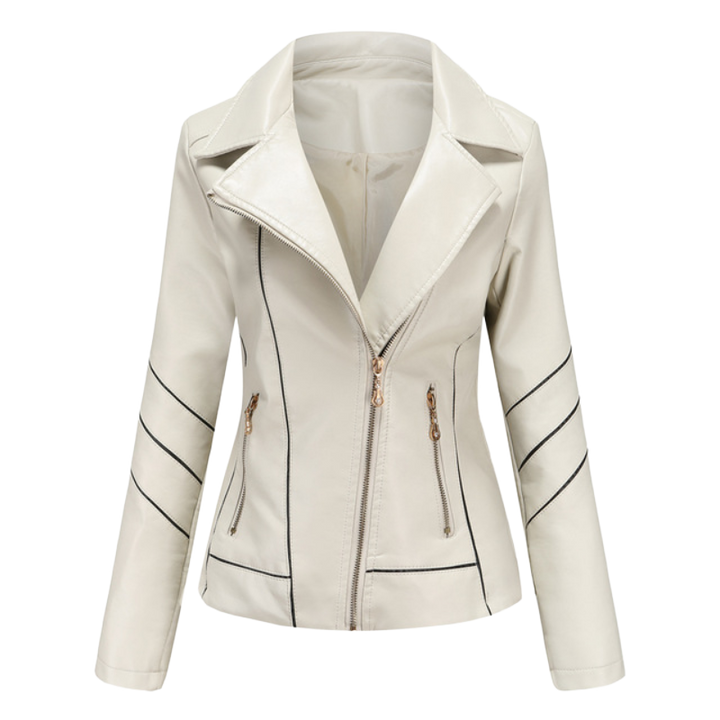 Damen Mode Jacke | Asymmetrischer Reißverschluss