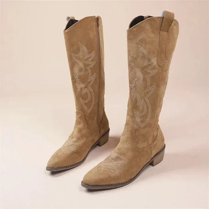 Damen Hohe Cowboy Stiefel | Stilvoll