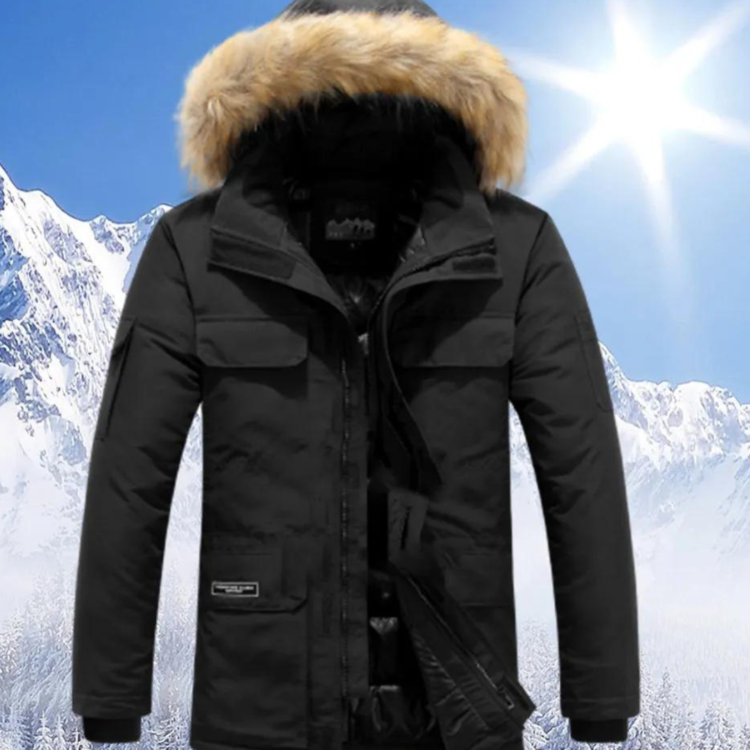 Warme Winterparkjacke für Herren | Kapuze