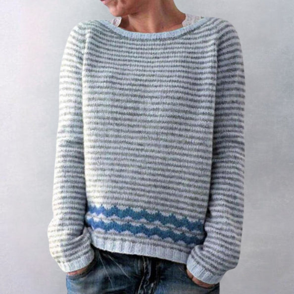 Damen Strickpullover mit langen Ärmeln | Warme