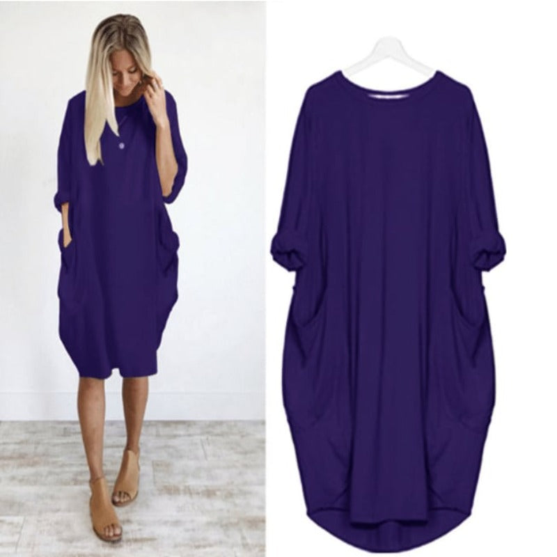 Bequemes Sommerkleid Für Damen Mit Lockerer Passform | Midi