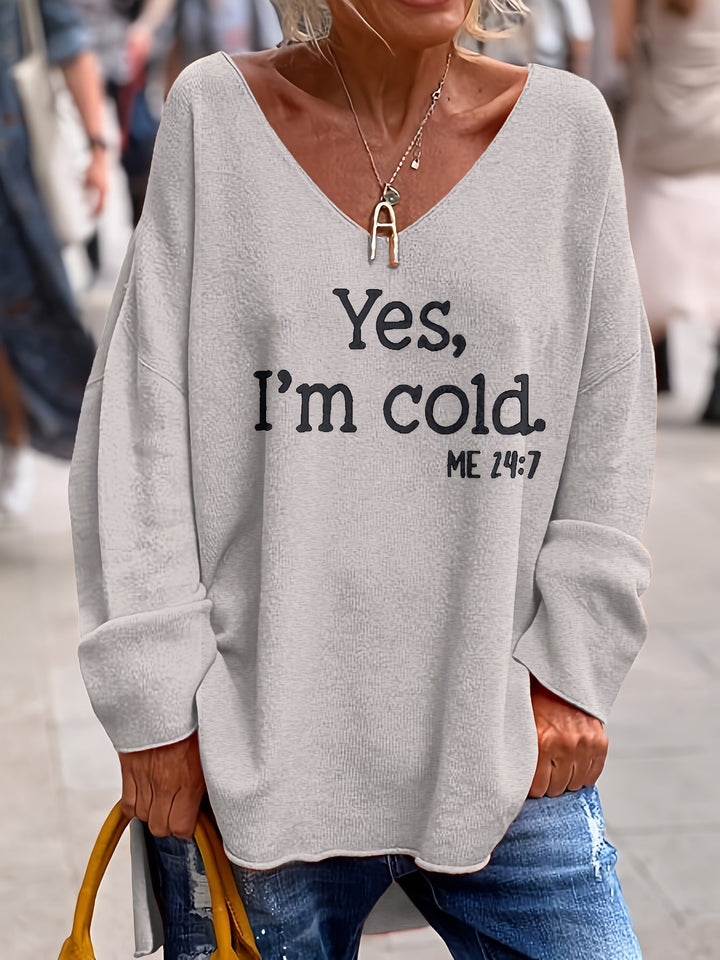 Damen V-Ausschnitt Pullover | Übergröße