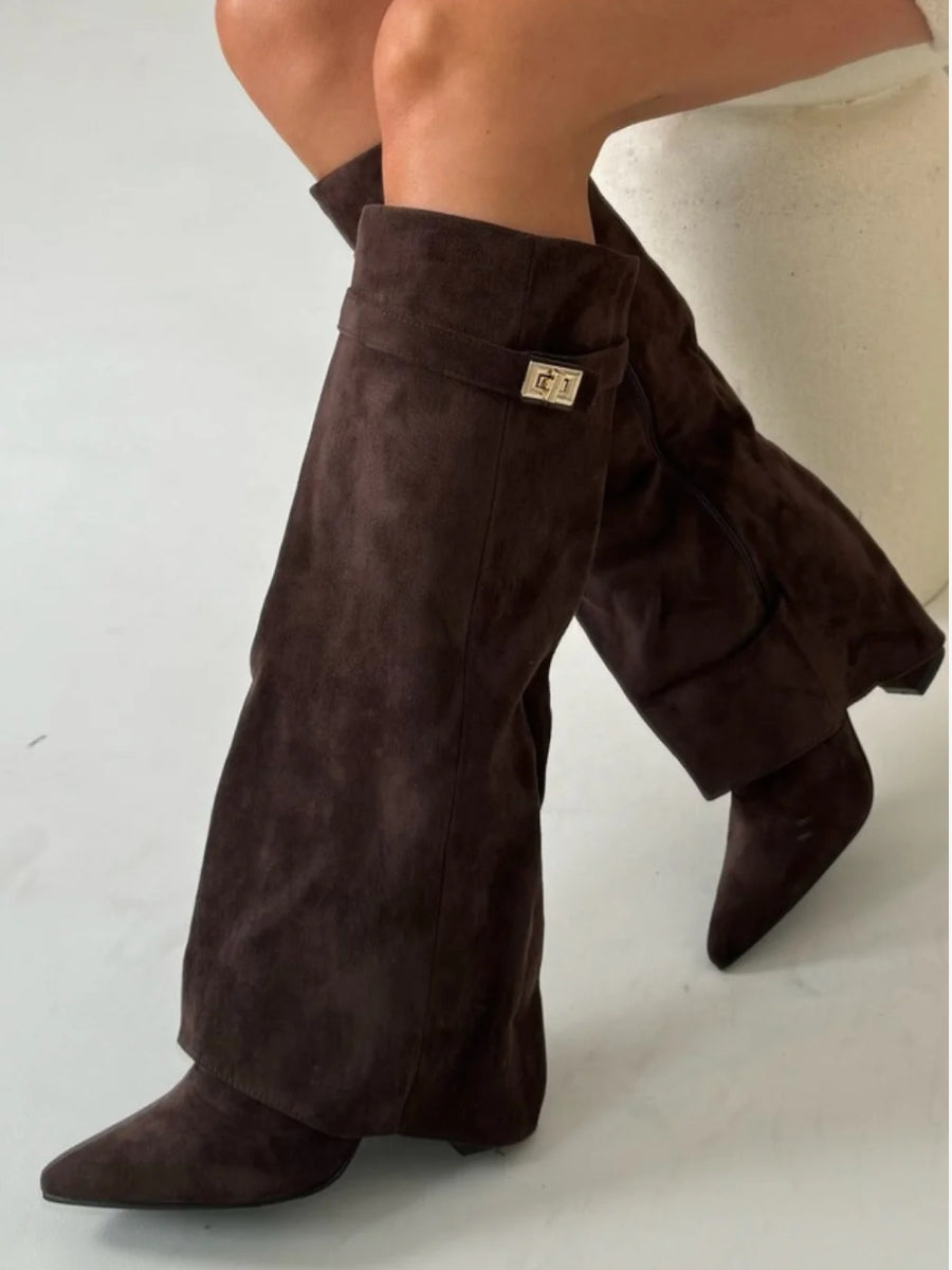 Kniehoch Winterstiefel Damen | Breite Ausbuchtung