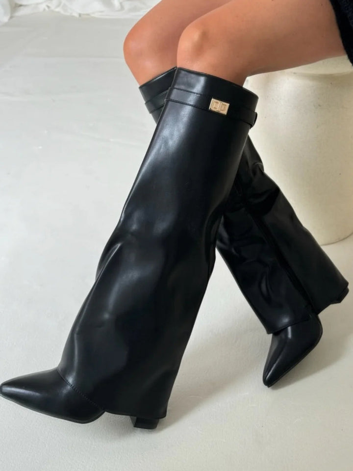 Kniehoch Winterstiefel Damen | Breite Ausbuchtung