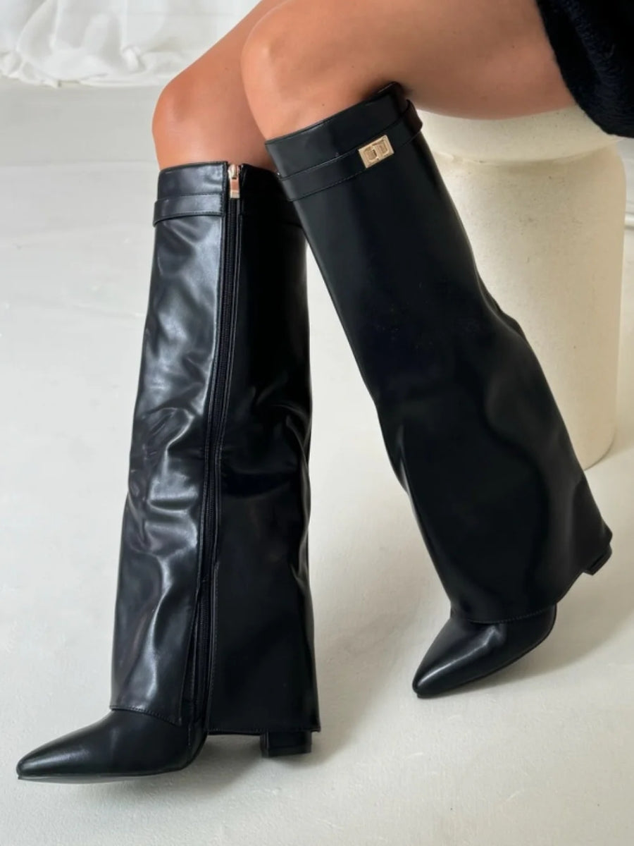 Kniehoch Winterstiefel Damen | Breite Ausbuchtung