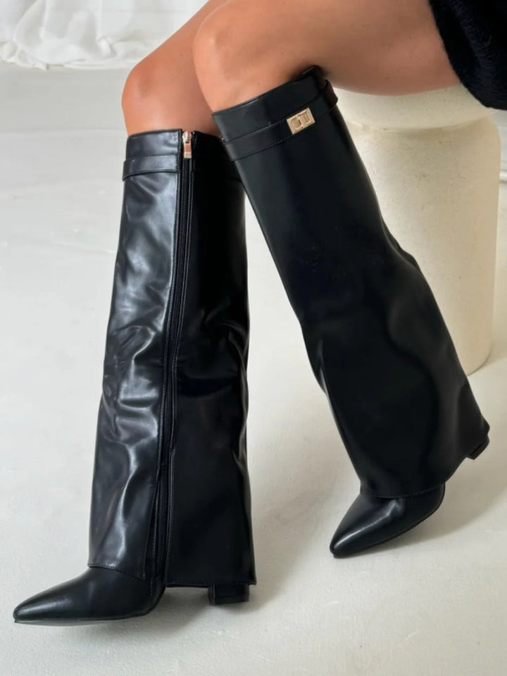 Kniehoch Winterstiefel Damen | Breite Ausbuchtung