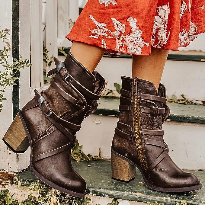 Wadenlang Winterstiefel Damen | Schnallen