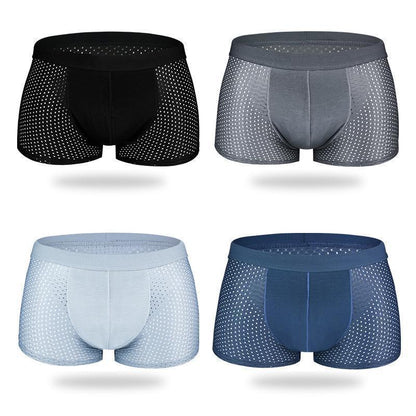 KühlKomfort | Herren atmungsaktive Eisseide-Unterhose | Schwarz