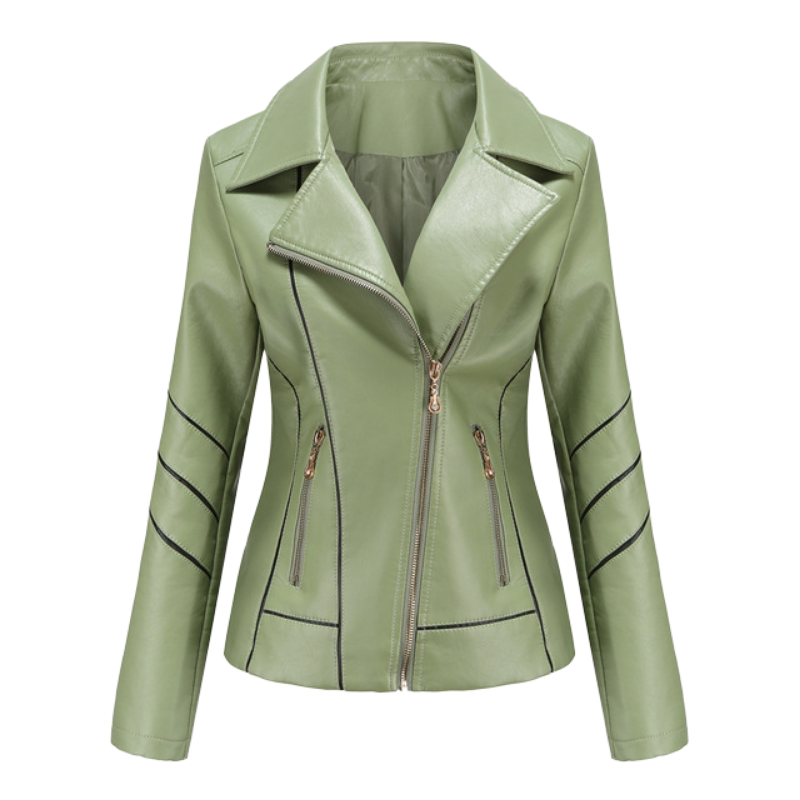 Damen Mode Jacke | Asymmetrischer Reißverschluss