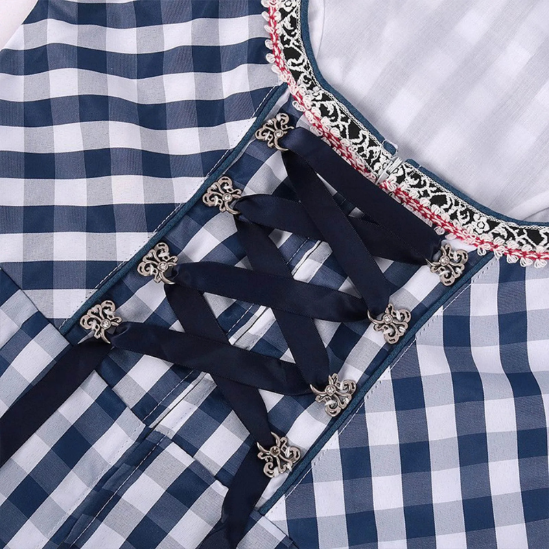 Kurzärmeliges Oktoberfest-Dirndlkleid für Damen