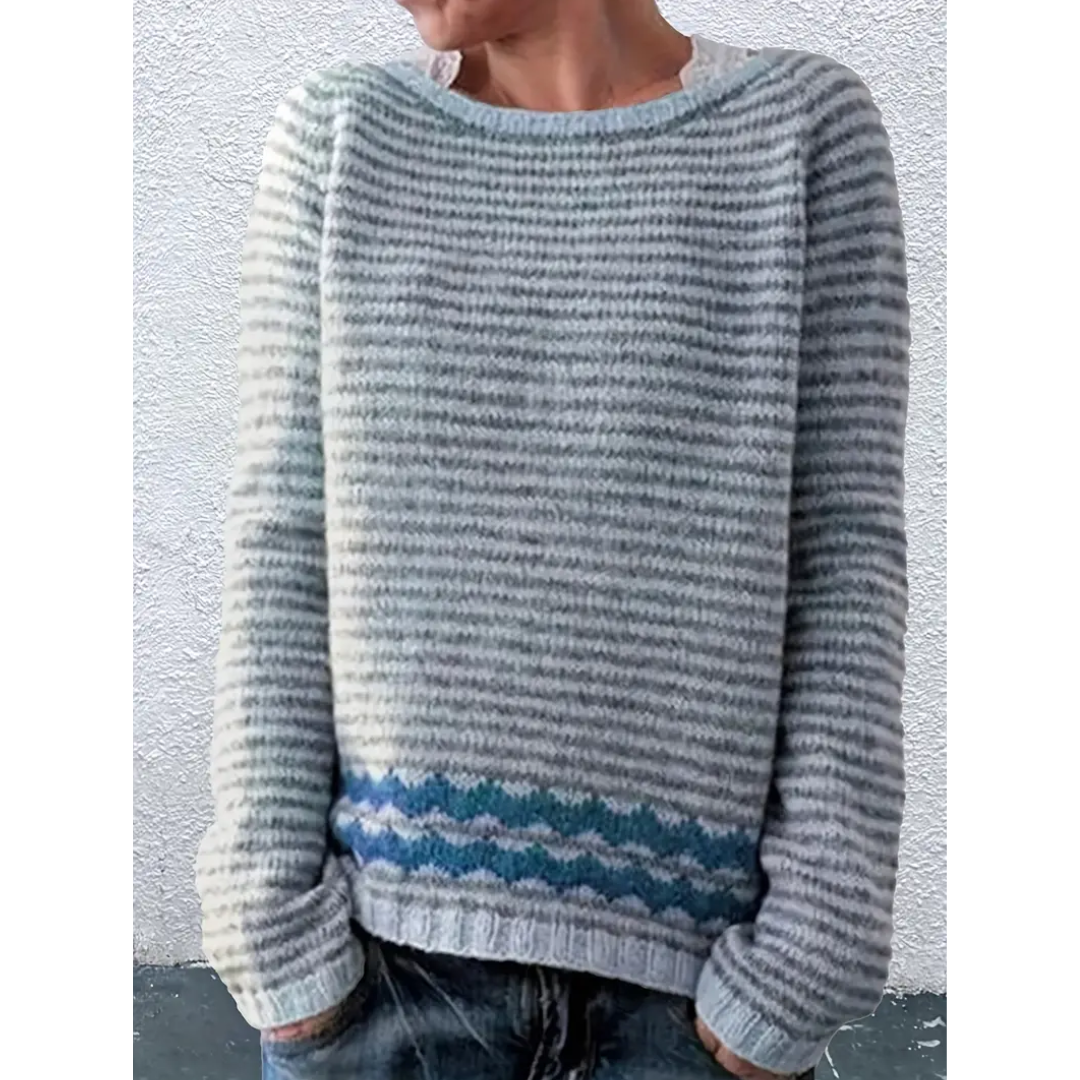 Damen Lässig Pullover | Gestreift