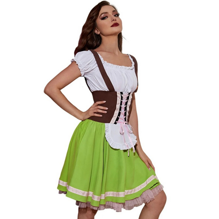 Damen Traditioneller Mini Oktoberfest Dirndl Kleid