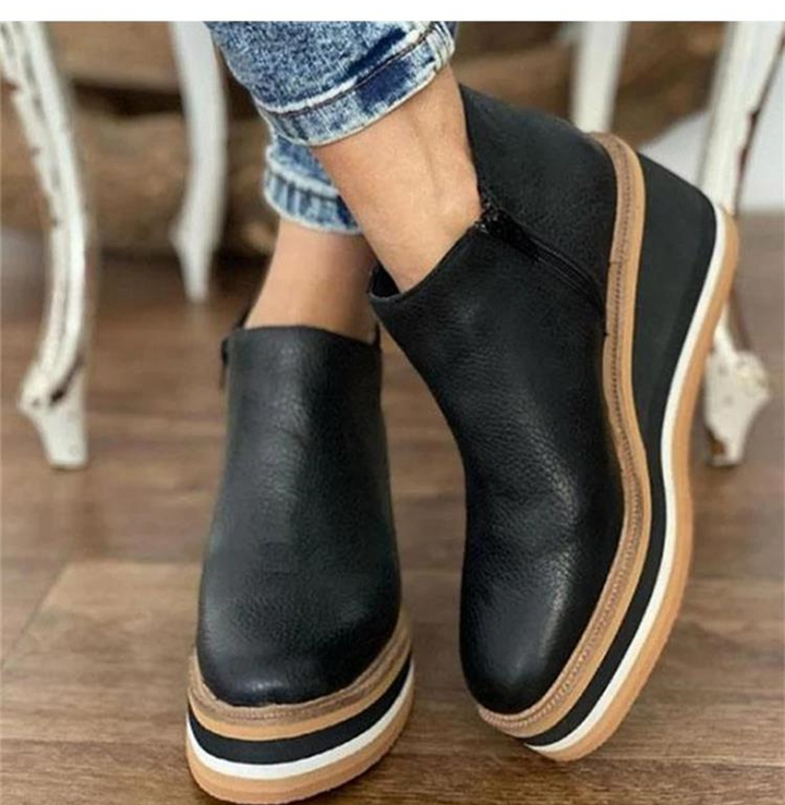 Reißverschluss Winterstiefel Damen | Keilabsatz
