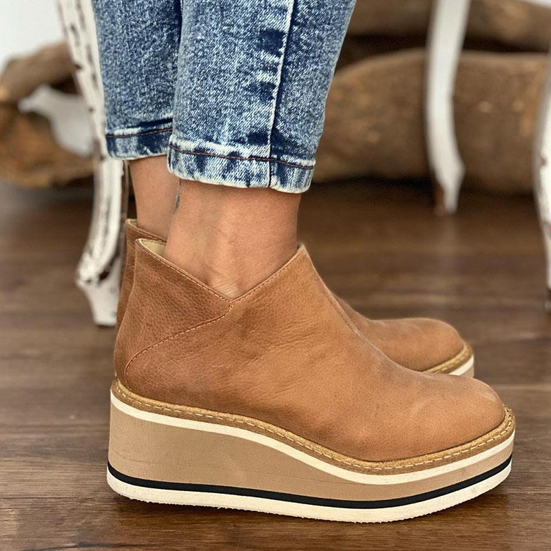 Reißverschluss Winterstiefel Damen | Keilabsatz