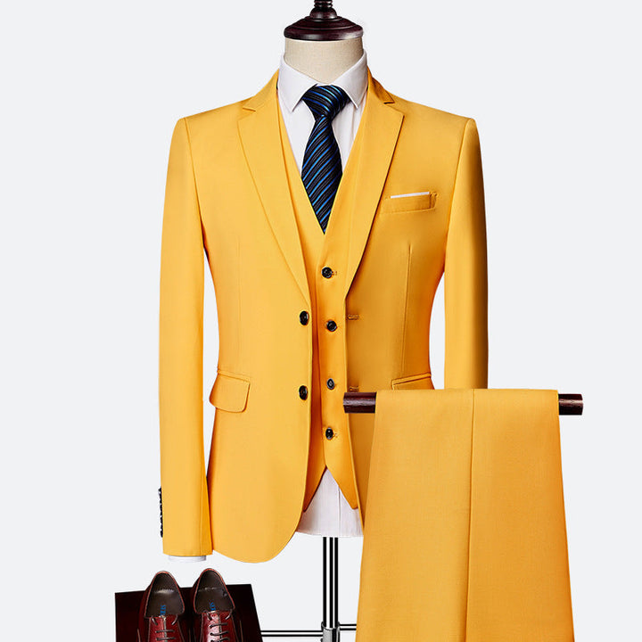 Herren Moderner 3-teiliger Hochzeitsgast-Anzug Set | Schlanke Passform