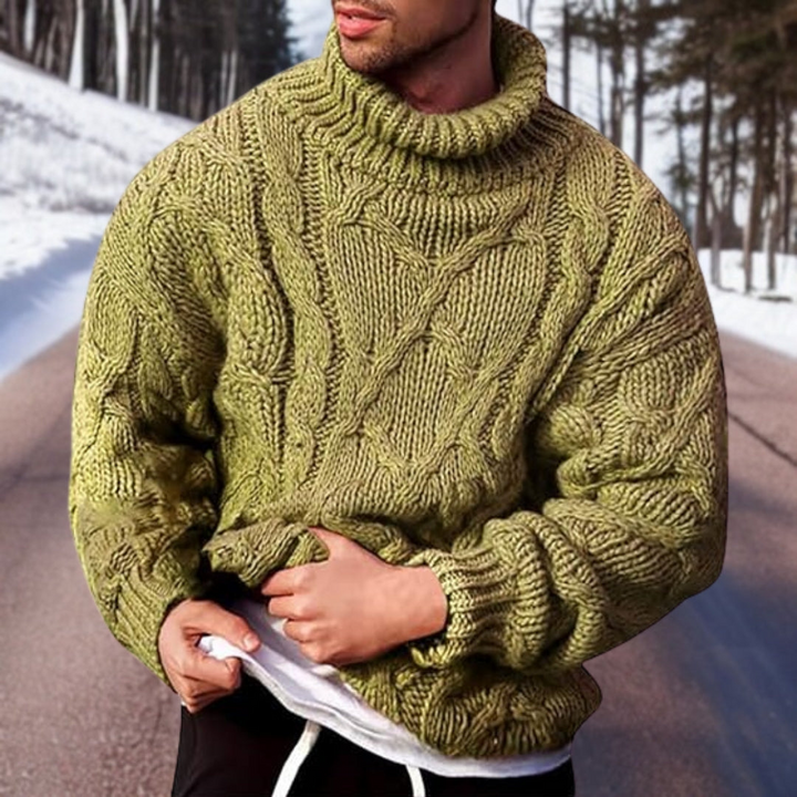 Herren Warmer Strick-Rollkragenpullover | Winter