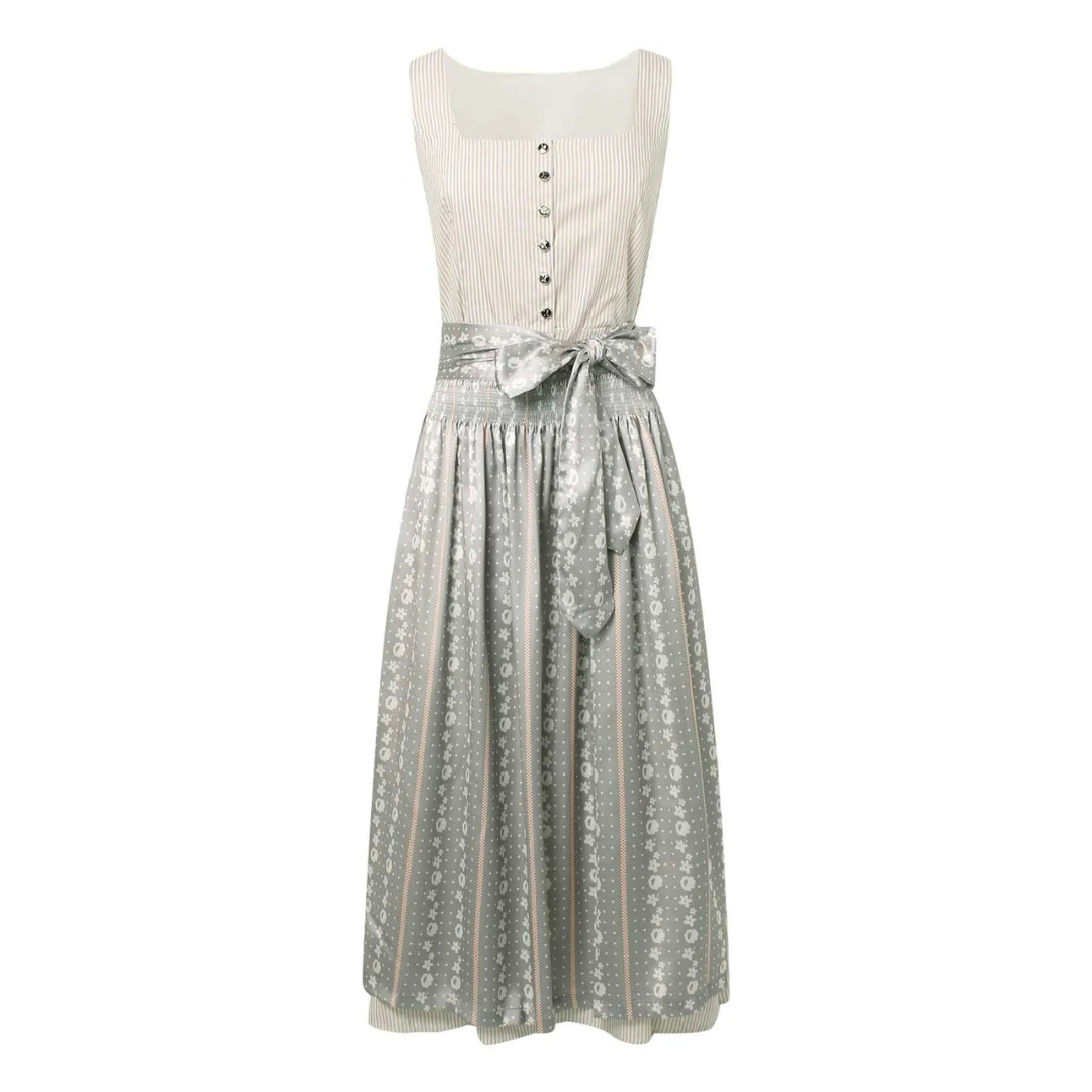 Damen Quadratischer Ausschnitt Oktoberfest Dirndl Kleid