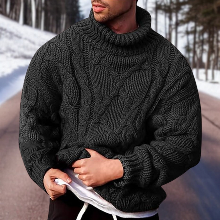 Herren Warmer Strick-Rollkragenpullover | Winter