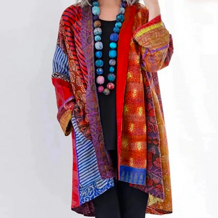 Damen Buntes Strickjacke | Lange