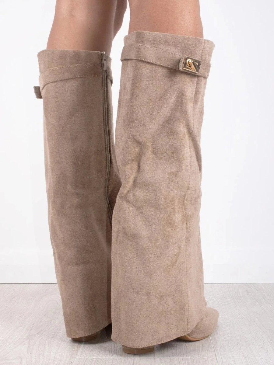 Kniehoch Winterstiefel Damen | Breite Ausbuchtung