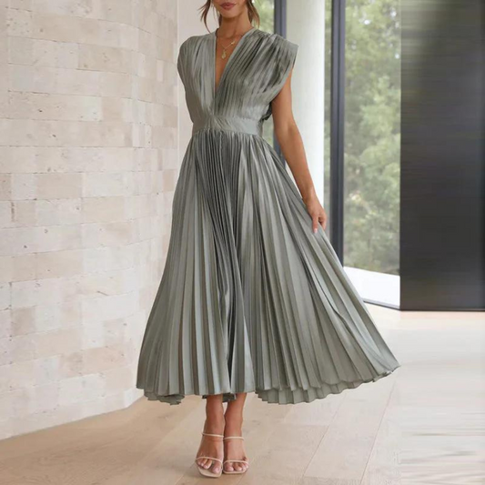 Plissiertes Abendkleid Für Damen | Midi