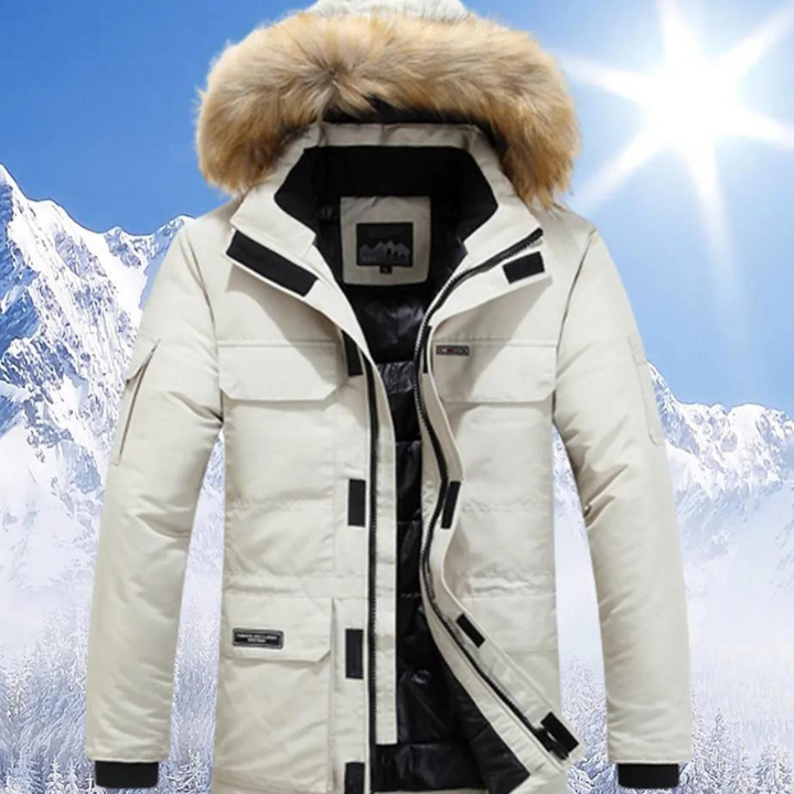 Warme Winterparkjacke für Herren | Kapuze