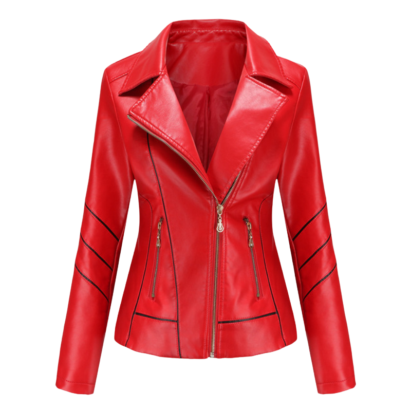Damen Mode Jacke | Asymmetrischer Reißverschluss