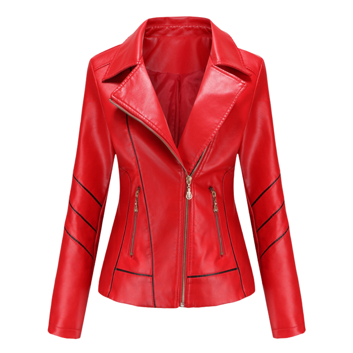 Damen Mode Jacke | Asymmetrischer Reißverschluss