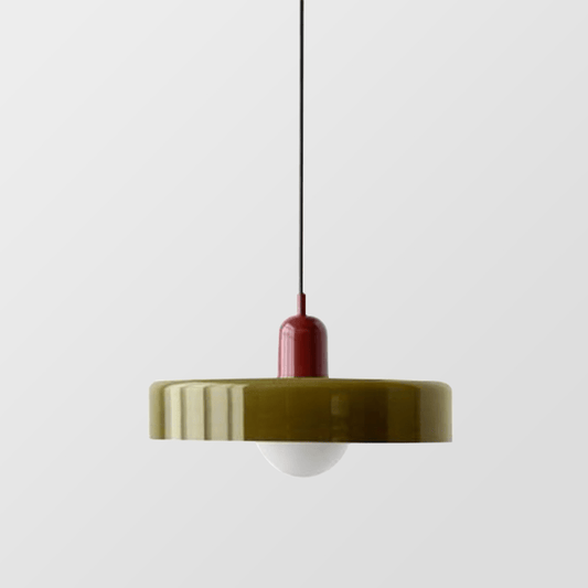 ColorLuxe Hängeleuchte im farbigen Retro-Design für stilvolle Akzente.