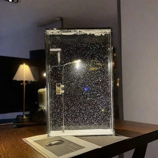 SnowGlow Frame – Schneeflockenlampe für eine magische und gemütliche Atmosphäre.