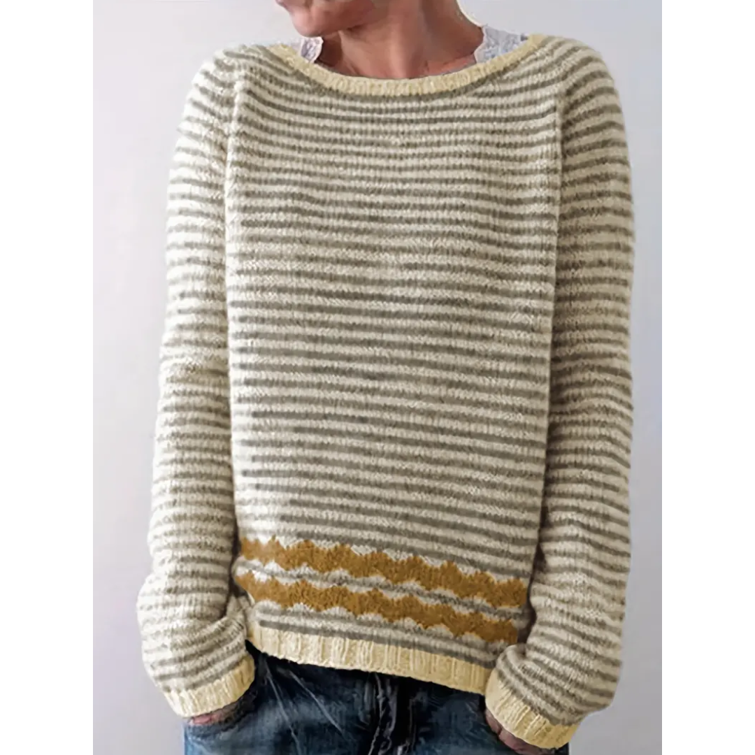 Damen Lässig Pullover | Gestreift