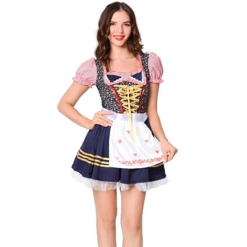 Damen Mode Mini Oktoberfest Dirndl Kleid