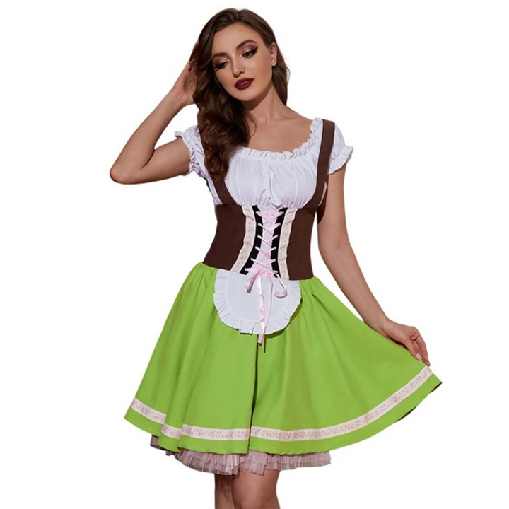 Damen Traditioneller Mini Oktoberfest Dirndl Kleid